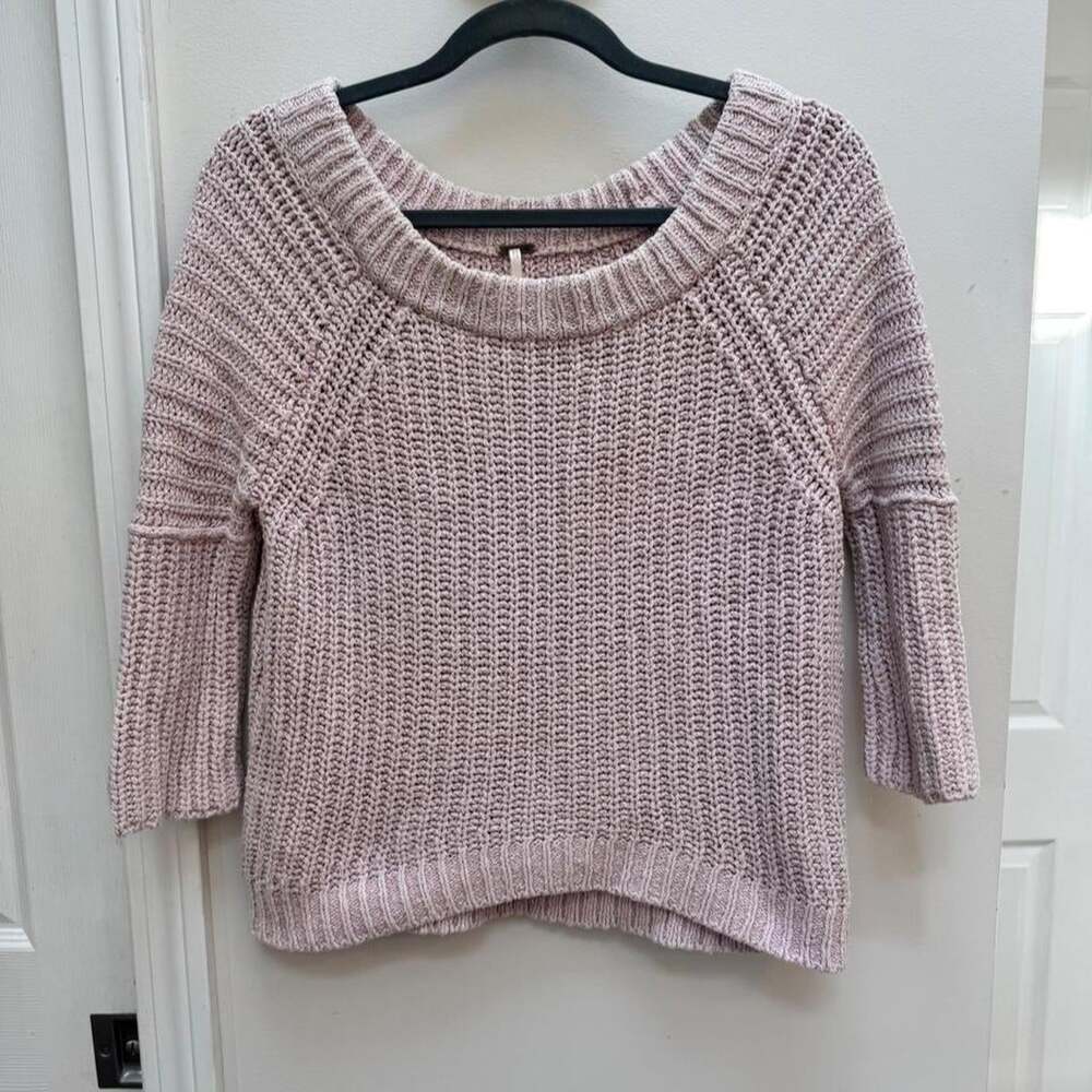 Free People Women's Pink and Purple Jumper